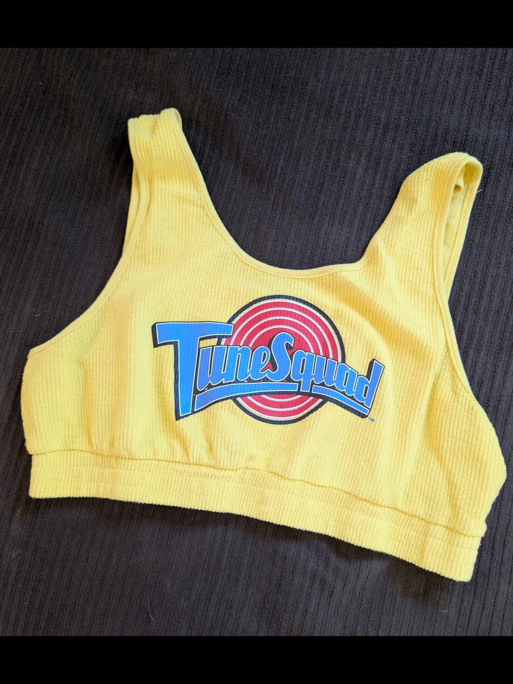 Tune Squad Yellow Cropped Tank Top